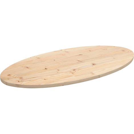Tablero de mesa ovalado de madera maciza de pino 90x45x2,5 cm vidaXL (1/5)