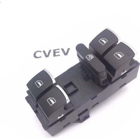 Applicable to Volkswagen 2011 Polo models: Front left window regulator master switch, power door master switch with chrome plating. (1/5)
