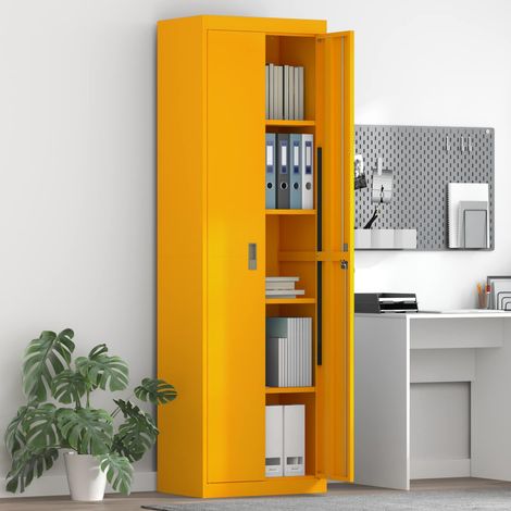 Storage Cabinet Mustard Yellow 60 x 40 x200 cm Steel vidaXL