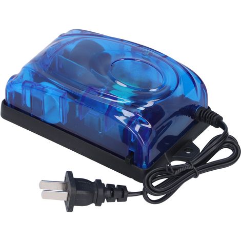 Pompe à air puissante pour aquarium, fonctionnement silencieux, double sortie et pierre à bulles. Accessoires pour aquarium. (1/5)