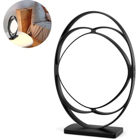 OIMG Lampe de luminothérapie – Lumière solaire avec 3 températures de couleur, 5 niveaux de luminosité réglables, minuterie et fonction mémoire – Lumière d'ambiance pour le bureau et la maison (1/5)