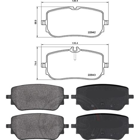 KIT PASTIGLIE FRENO ANTERIORI E POSTERIORI compatibile con MERCEDES-BENZ GLS (X166) / PASTIGLIE FRENANTI AUTO OEM P 50 108  P 50 127,P 50 099  P 50 101 / SOSTITUZIONE DIRETTA / BASSA POLVERE / SILENZI