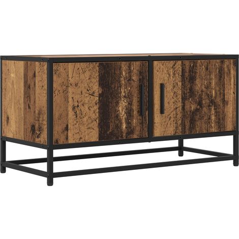 Meuble TV 80 x 34,5 x 40 cm Bois ancien Bois d'ingénierie vidaXL (1/5)