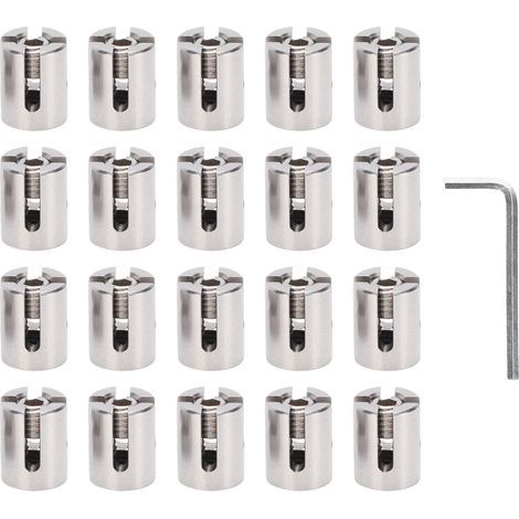 Ortviai 20 Fixations croisées pour cables T316 Acier Inoxydable pour Treillis et Structures sans Perçage (1/5)