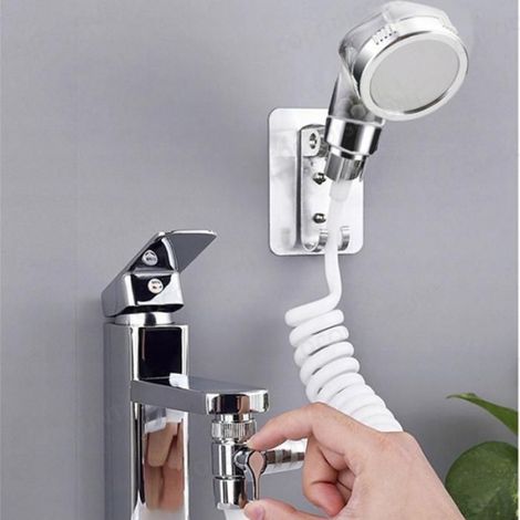 Combiné de douche universel, robinet de salle de bain adapté pour douche et bain, installation polyvalent pour baignoire et douche (1/5)