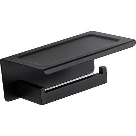 Distributeur de papier toilette, en acier inoxydable, design mural, ZJP-noir (1/2)
