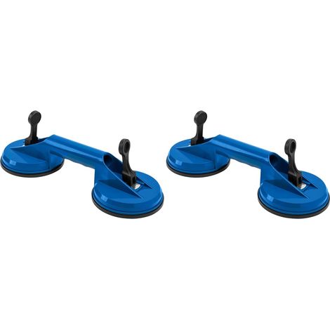 Ventouse double robuste 80 kg Lot de 2 Plastique et caoutchouc Transport sécurisé vitres et carreaux Usage professionnel