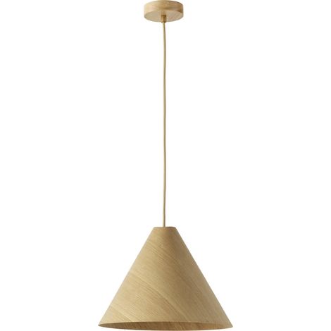 Suspension bois naturel design pour salon ou chambre - bois naturel clair chaleureux
