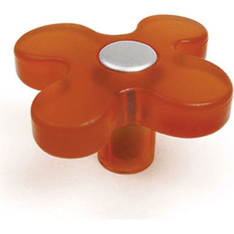 Blister con 6 pomos de plástico con acabado naranja, dimensiones: 50x50x26mm ø: 49mm - (1/3)