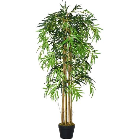 Planta artificial, de plástico, 100 cm de altura, para exteriores, con forma de árbol, ideal para cumpleaños. (1/5)