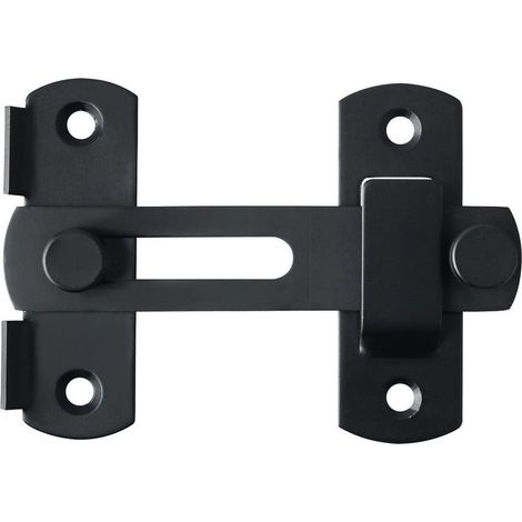 Sliding Door Lock, Shutter Lock, Swing Door Lock, Latch with Screws for Door, Window, Cabinet and Garden, Matte Black Stainless Steel Finish (1/5)