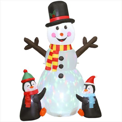 Décoration de Noël Gonflable LED 180 cm bonhomme de neige (1/5)