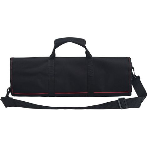 Sac à roulettes pour couteau de chef avec 21 emplacements et 1 grande poche zippée, poignée de transport facile et bandoulière (1/5)