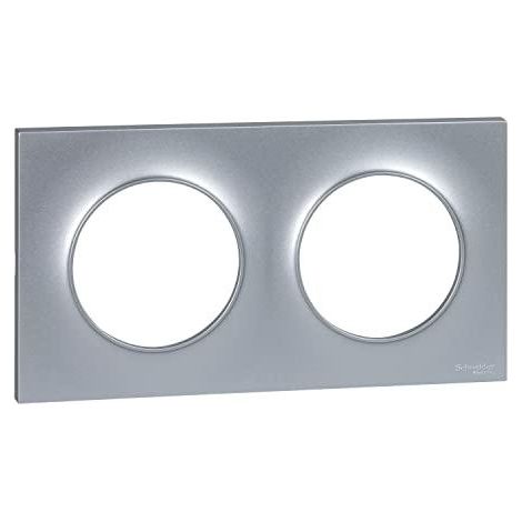 Schneider Electric ODACE Styl Abschlussplatte Aluminium Grau