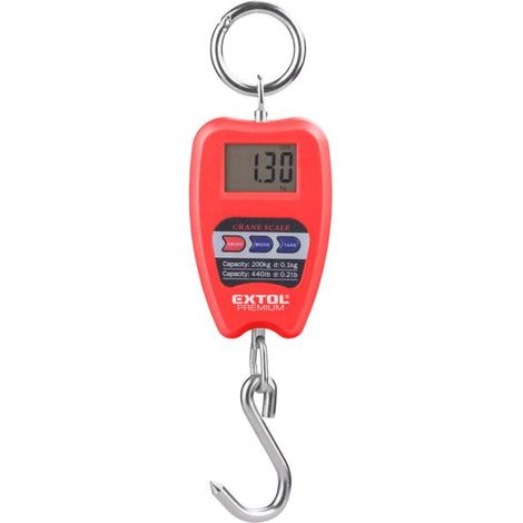 Báscula colgante digital EXTOL, 0,35 - 200 kg 8822000