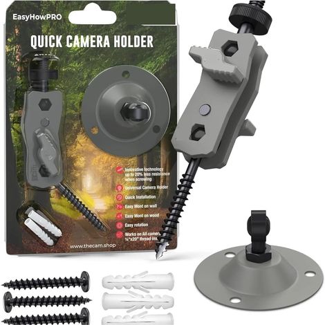 Caméra Faune Sauvage Caméra De Faune À Énergie Solaire 4K avec Vision Nocturne 1080P, Étanche, Application BT WiFi, Jeu 16mp Activation Mouvement Surveillance Fiable Précise(Stand) (1/5)