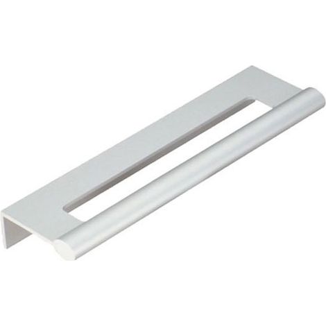 Poignée aluminium ajourée - Décor : Argent - Entraxe : 96 mm - Longueur : 128 mm - Matériau : Aluminium - FOSUN (1/2)