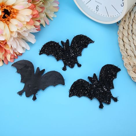 Figurine chauve-souris d'Halloween de 10 cm, ornement en tissu non tissé, accessoire, décoration d'Halloween