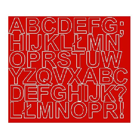 Selbstklebende Buchstabenaufkleber, 3 cm, rot matt (1/2)