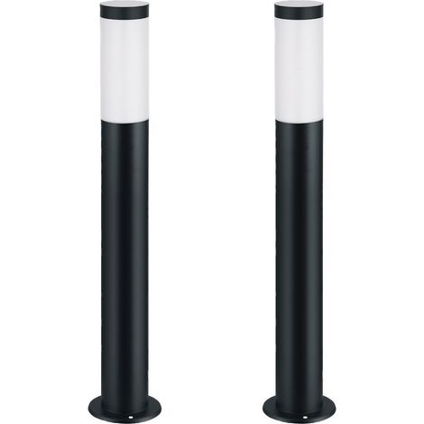 Set 2 grandi paletti da giardino VALENTE antracite H 80cm E27