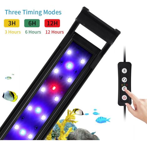 Lampe LED pour aquarium 10W, 3 modes de luminosité réglable, RGBW, pour aquarium de 30 à 45 cm avec minuterie (1/5)