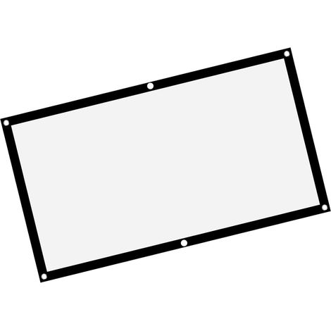 Ecran De Projection, Écran de Projecteur 50 16: 9 épaissir Portable Non Pli Doux Polyester Blanc Projecteur Rideau écran de Projection (1/5)