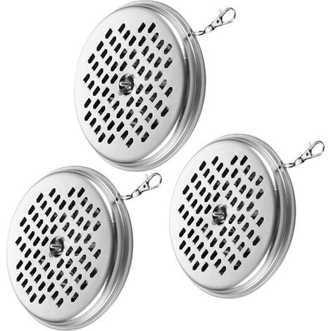 3-teiliger Räucherstäbchenhalter mit Deckel, tragbarer Räucherstäbchenhalter aus Metall für Reisen, Garten, Zuhause und Camping (1/5)