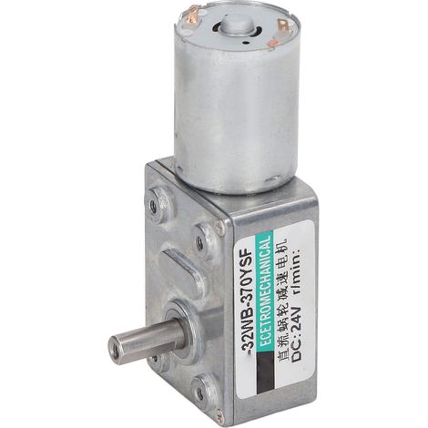 Motoréducteur à vis sans fin autobloquant et réversible, à couple élevé et vitesse réglable, turbine électrique, 24 V CC, 2 W, 150 tr/min (1/5)