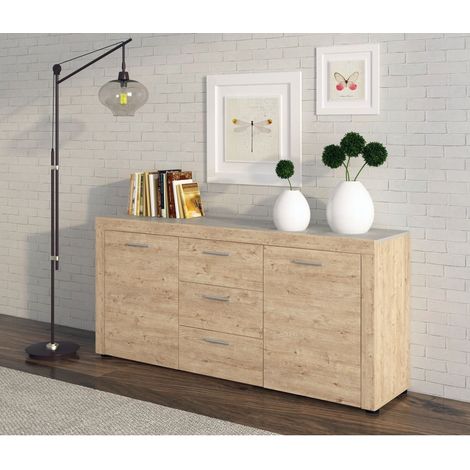 Radom - Credenza rovere 2 ante e 3 cassetti 167 x 77 x 41 cm (1/3)