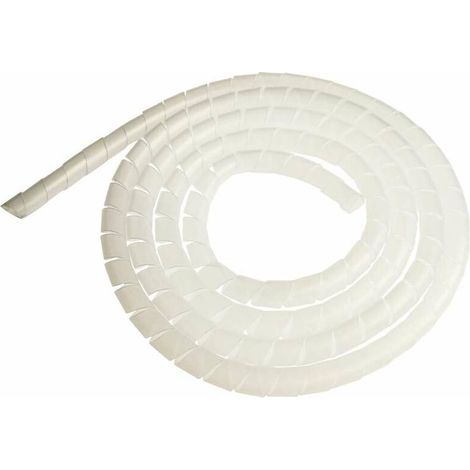 Gaine spiralée diamètre 6mm x 8mm longueur 1m spirale plastique transparente protection câble fil électrique