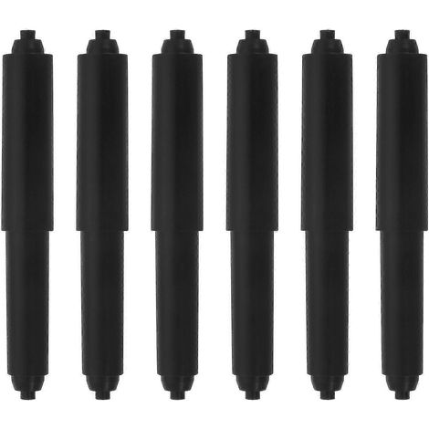 Lot de 6 rouleaux de papier toilette rétractables en plastique avec axe central.