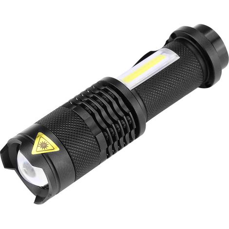 Lampe Torche Portative - Éclairage Latéral XPE + COB - Étanche IPX6 - 4 Modes - Aluminium - Pour Activités Extérieures - 1 Pièce (1/5)