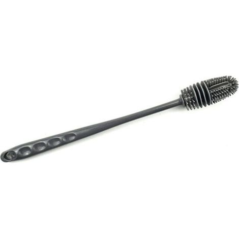 Silicone cup brush, grey, 26 cm, one piece, for washing cups, including thermos cups, without inaccessible areas.