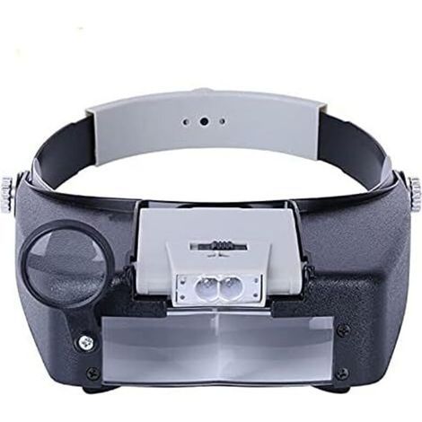 Lente d'ingrandimento a LED con microfono per gioiellieri (1,5x, 3x, 6,4x, 8,3x) – Lente d'ingrandimento illuminata e antiriflesso – Strumento di precisione per riparazioni di orologi, lettura e lavor (1/4)