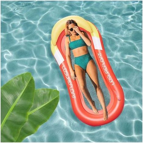 Bouee Piscine Adulte, Bouées et Matelas Gonflables, 4 en 1 Matelas Piscine, Matelas Piscine Adulte, Matelas Piscine Gonflable, Hamac Gonflable Piscine pour Adulte & Enfant (1/5)