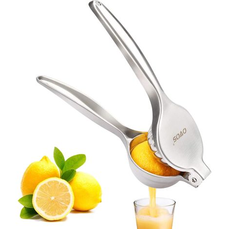 Presse agrumes Presse citron manuel incassable en acier inoxydable 18/8, pour un maximum de jus, passe au lave-vaiselle (Version améliorée)