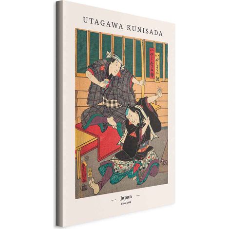 Pintura - Grabado japonés en madera (1 parte) vertical (1/5)