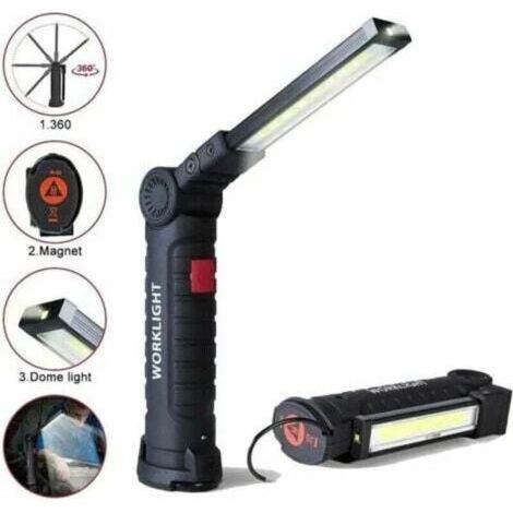Lampe de travail LED rechargeable magnétique 800 lm 1800 mAh (1/5)