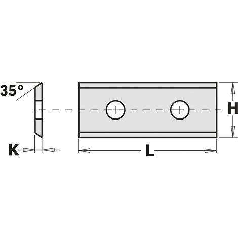 790.496.01 Messer DROIT Mit POINTE 25° (1/35°) 49,5x12x1,5mm HW-K1920