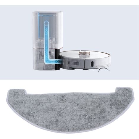 Set di 4 panni di ricambio per la pulizia del robot aspirapolvere Xiaomi VIOMI S9, in fibra lavabile, 30x12 cm. (1/4)