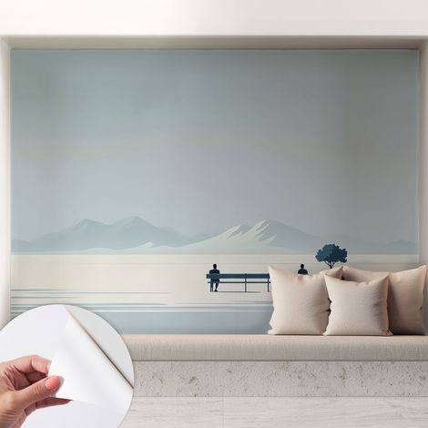Tapete Selbstklebend - abwaschbar - trendige Wanddeko - elegant Fototapete Minimalistische Landschaft 208x146 cm (1/5)