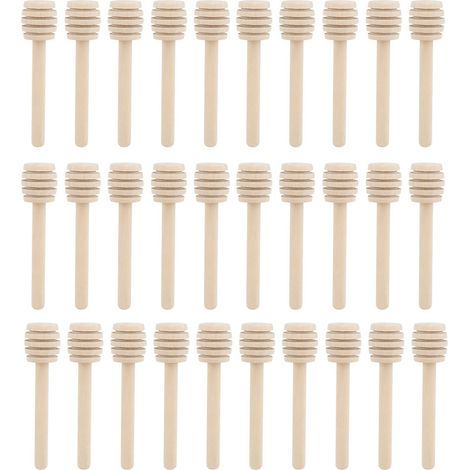 Cuillère à Miel en Acier Inoxydable 304, Bâton Mélangeur Noir pour Cuisine