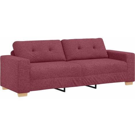 3-Sitzer-Sofa Weinrot 180 cm Stoff