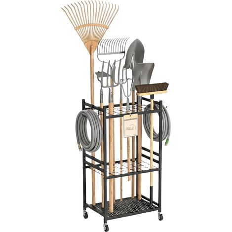 3 Tier Storage Cart with Wheels - Mobile Shelf for Tools, Garden, Kitchen (1/5)