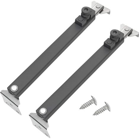 Lot de 2 supports de fenêtre à battant, 321 mm, charnières de fenêtre en acier inoxydable gris réglables avec vis pour maison, caravane