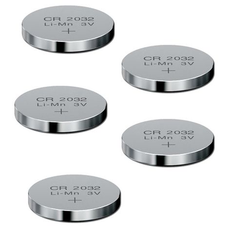 Pile bouton lithium 3V par 5 CR2032 DL2032 6032401415 pour Outillage
