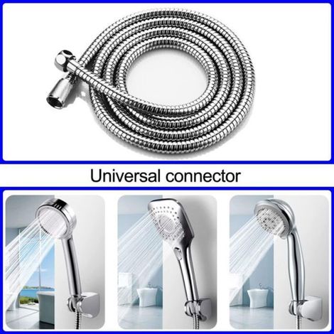 Flexible De Douche - Acier Inoxydable - 2 M - Raccord G1/2 Pouces - Universel - 1 Pièce (1/5)