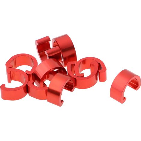 Gaine tuyaux guides attaches et fixations rouge (1/5)
