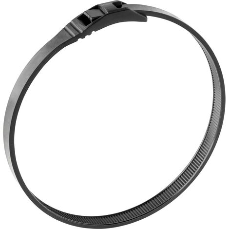 Norma 08600620600 Kabelbinder 600 mm 7.602 mm Schwarz mit flacher Kopfgeometrie, hohe Zugfestigkeit