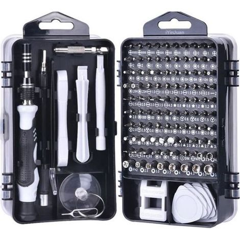 Kit de réparation - - 115 en 1 - Tournevis précision - Pour Smartphone, Laptop, Lunettes (1/4)